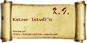 Katzer István névjegykártya