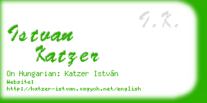 istvan katzer business card