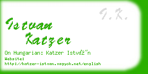 istvan katzer business card